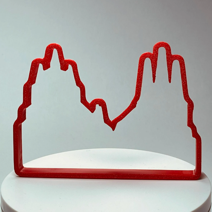 Erfurter Domensemble als langlebige Plätzchen-Ausstechform, spülmaschinenfest und aus lebensmittelechtem 3D-Druck-Material gefertigt, ideal für Weihnachtsplätzchen mit persönlicher Erfurt-Note.