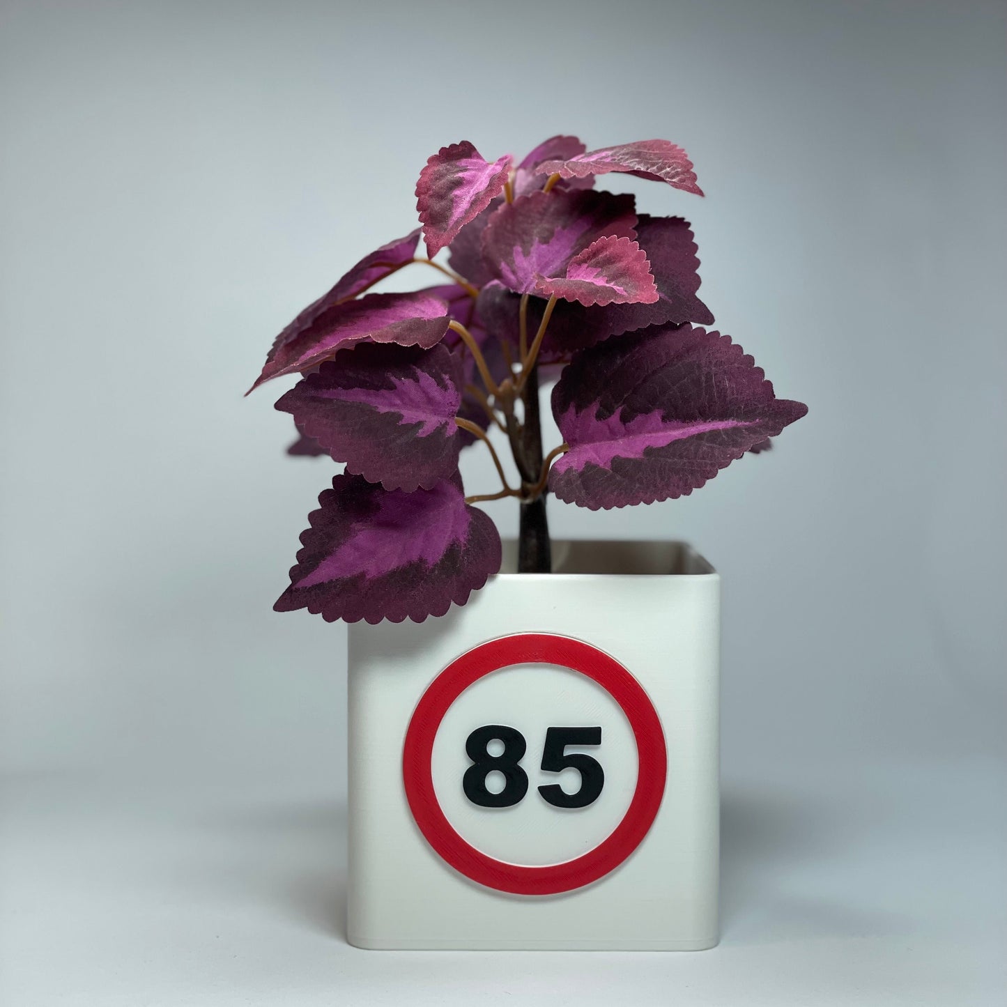 Geburtstagsvase zum 85. Geburtstag – Einzigartige Vase mit '85' als besonderes Andenken an den 85. Geburtstag, perfekt als Geschenk. 3D-gedruckt und umweltfreundlich. #85Geburtstag #Erinnerungsgeschenk #kinimod3d