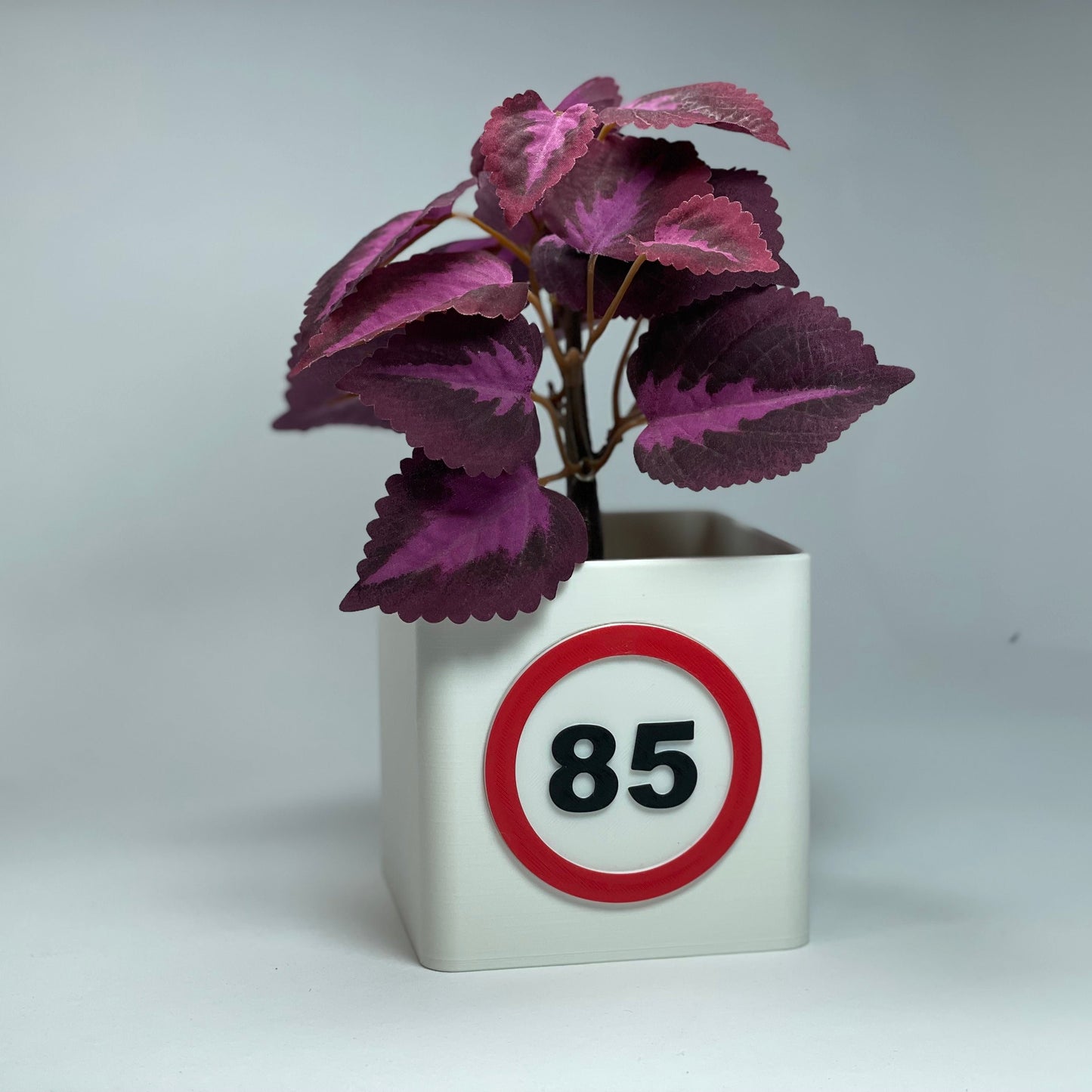 3D-gedruckte Vase zum 85. Geburtstag – Handgefertigte, personalisierte Vase mit der Jahreszahl '85', ideal als nachhaltiges Geschenk für besondere Anlässe. #Geburtstagsgeschenk #85Jahre #3Dgedruckt #kinimod3d