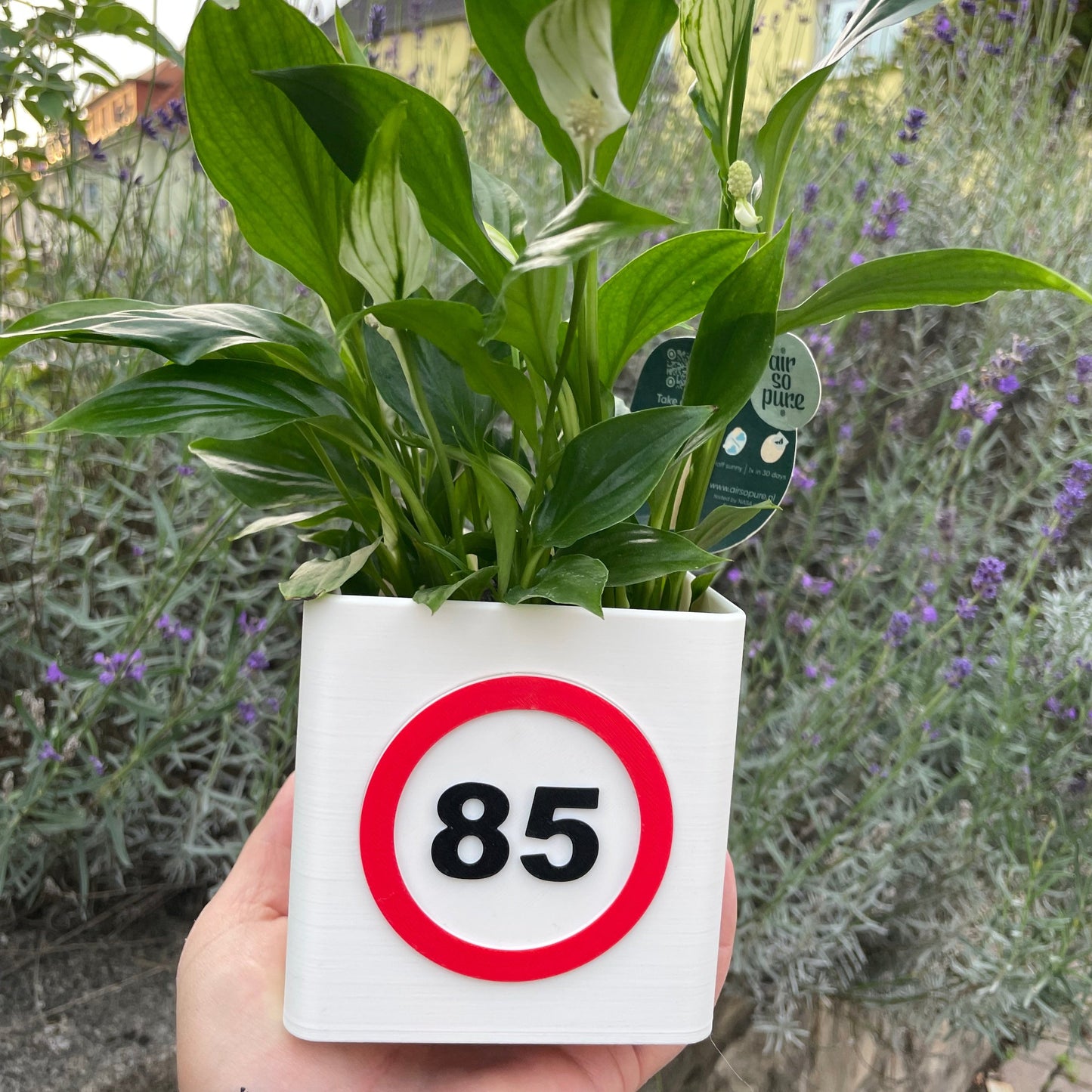 85 Jahre Jubiläumsvase – Dekorative Vase mit großer '85' auf der Vorderseite, 3D-gedruckt und aus nachhaltigem PLA, das perfekte Geschenk zum 85. Geburtstag. #85Jubiläum #Nachhaltig #Geburtstagsgeschenk #kinimod3d