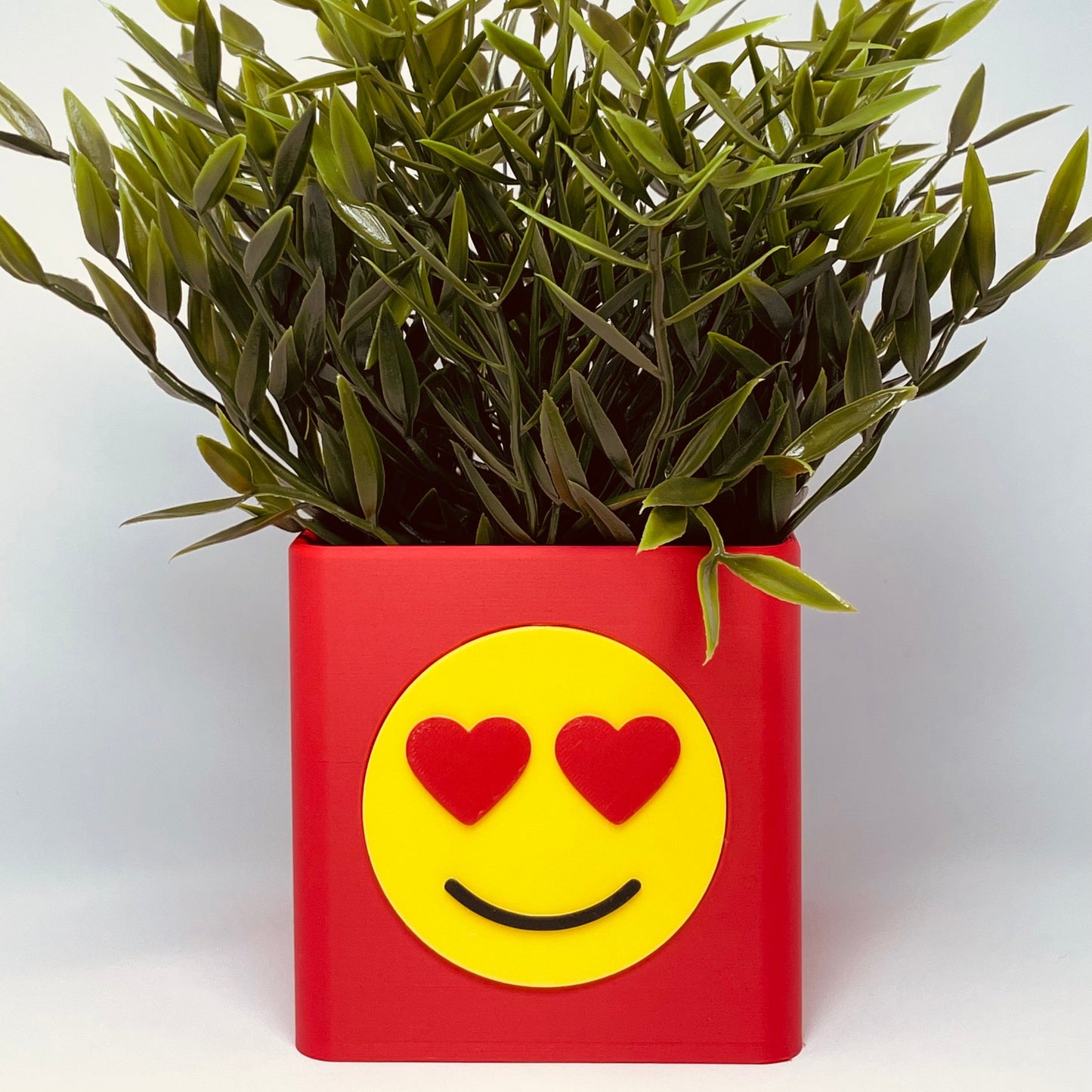Personalisierte Vase mit emotionalen Smileys von KINIMOD3D – perfekte Geschenkidee zum Geburtstag. Einzigartiges Design mit positivem und negativem Smiley, ideal als Geburtstagsgeschenk für deine Freundin, handgefertigt in höchster Qualität.