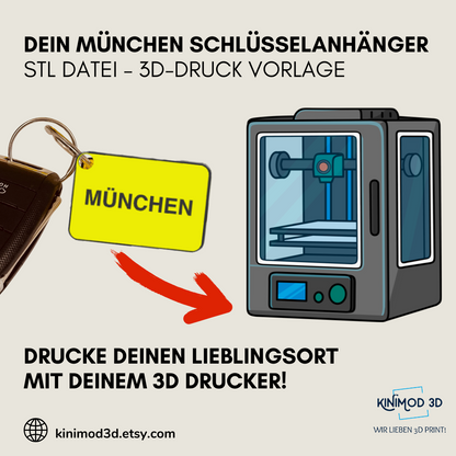 Schlüsselanhänger München STL