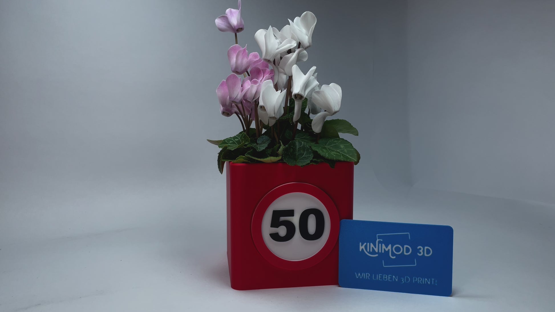 Personalisierte 50. Geburtstagsvase mit Gutscheinschlitz, 3D-gedruckt – Diese moderne Vase aus umweltfreundlichem PLA ist perfekt für den 50. Geburtstag. Eine kreative Geschenkidee für jeden, der ein einzigartiges und nachhaltiges Präsent sucht. #50Geburtstag #PLA #Nachhaltig.