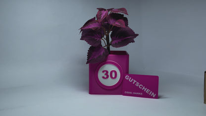 Vase zum 30. Geburtstag mit personalisierter Jahreszahl